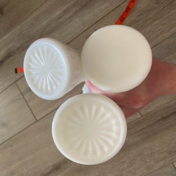 3 piece milk glass set - Picture 2 of 4